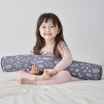 아띠블랑 코튼 아기 유아바디필로우 롱베개, 차콜도치