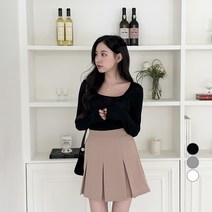 베러스윗 크롭 스퀘어넥 긴팔티