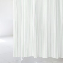 디자인수풀 샤워 커튼 SC618 S 1520 x 1880 mm + 스테인리스 고리 12p + 화이트 커튼봉 세트, 1세트, 멀티(혼합)컬러