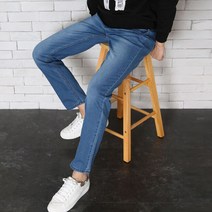 남성용 슬림일자 스판워싱 빅사이즈 데님 D094