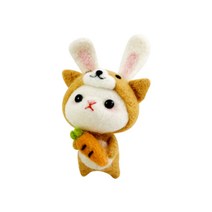 DIY 양모 니들 펠트 인형 공예 키트 coquad004 I72, 024, 1개