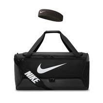 나이키 스우시 더플백 95L   헤어밴드 세트, 블랙