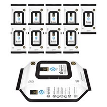 릴리프일공일 프리미엄 손청결 세정티슈 캡형, 10팩, 60매