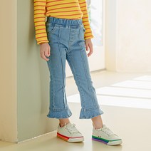 라라아망 여아용 프릴 부츠컷 팬츠
