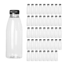 서울패키지 투명 음료 페트병 블랙 캡, 450ml, 45개