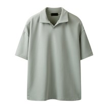 해리슨 남성용 링클프리 로이 오픈 반팔 카라티 SME1158