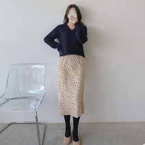 로미스토리 플라워 H라인 벨벳 스커트