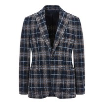 남성용 체크 패턴 이지 자켓