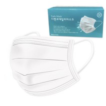 디펜코 데일리 마스크 대형 화이트, 50개입, 1개
