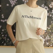 빼빼 여성용 모먼트레터링 반팔 티셔츠