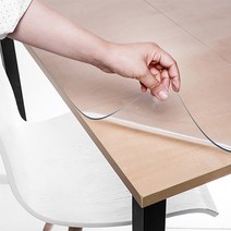 쾌청 식탁용 테이블 매트, 투명, 가로 80cm x 세로 130cm x 두께 3mm