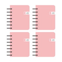 톡톡팬시 CMYK 컬러 좌철 수첩 120매, 핑크, 4개