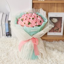 아스파시아 블루멘 그라데이션 장미 비누꽃 50p, 피오니 핑크