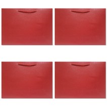 홀마크 단색 무지 가로형 쇼핑백 4p, 레드