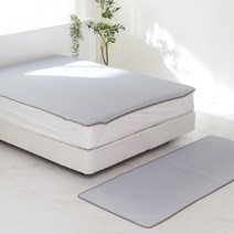 라뽐므 쏘쿨 3D 에어매쉬 여름 매트 2종 세트, 아이스 그레이