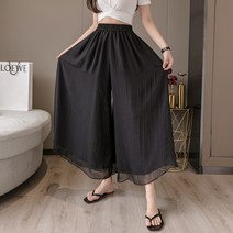 마켓피아 여성용 쉬폰 치마바지 와이드