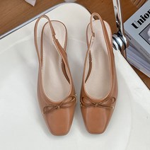 라블 리본 플랫 슬링백 2.5cm