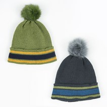 까꿍놀이터 아동용 포인트 방울 비니 2종 세트