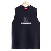 다꾸앙 남성용 박스 루즈핏 마음의문 빅사이즈 운동 여행 나시티 D05DKA_DL2790