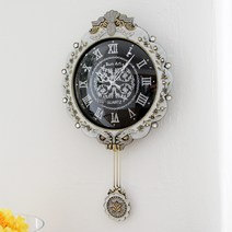 무소음 엔틱로즈 주물 추벽시계 HSC-530, 아이보리