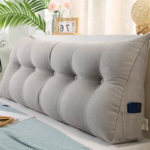 마켓플랜 코지 침대 헤드 삼각 쿠션, 그레이