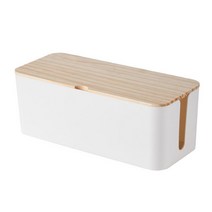 스타 심플 매스 케이블 정리 박스 10 화이트우드 중, 1개