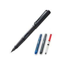 LAMY 사파리 수성펜, 챠콜블랙, 1개