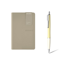 모나미 지퀸스 노트 The Color A6 + 제니스7 유성볼펜 랜덤발송, 타우페, 1세트