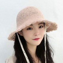제이제이나인 여성용 퓨어내추럴 밀짚 모자 JS018-1