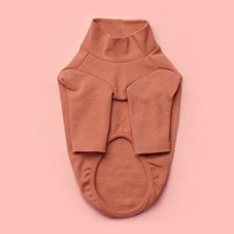 어썸키즈 강아지 골지 폴라 티셔츠, ORANGE PEACH
