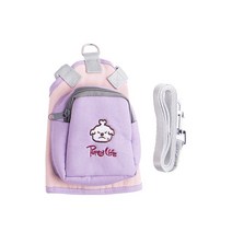 카르노 반려동물 배색 산책가방 하네스 세트 L, 퍼플