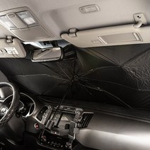 차바치 차량용 우산형 햇빛가리개 소형, 블랙, 1개