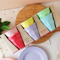 라이스 유아용 덴마크 컬러 컵 중 270ml x 6종 세트, 1세트, RED, PINK, YELLOW, LIGHT GREEN, SKY BLUE, PURPLE