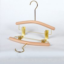 센스이따 아동용 원목 옷걸이 바지걸이 09 라운드 후크 15cm P56, 골드, 5개입