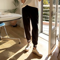 시크폭스 여성용 로엠트 언발 패치 모직 조거팬츠