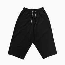 빼빼 여성용 허리밴딩 가벼운 소재감 7부 와이드 팬츠