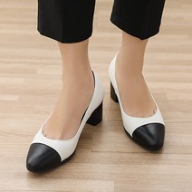 제이슈 가죽 수제화 카멜리아 콤비 펌프스