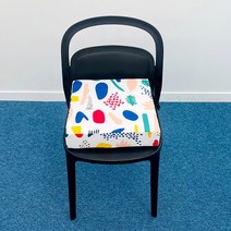 바니키즈 유아 용 키높이조절 방석 의자 35 x 35 x 8 cm, 삐에로