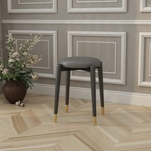 따니네 북유럽 모던 골드 스툴의자 DZ006 타입A, 그레이 PU