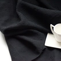 내추럴한 샤크리즈 광폭 원단, 블랙