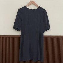 큐니걸스 여유봉봉 핀턱 반팔 원피스