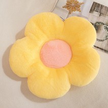 라이브잇 꽃잎 등받이쿠션, 옐로우