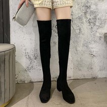 콤마슈 여성용 베이직 니하이 롱부츠 4cm TM398