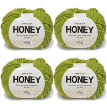 니뜨 허니 뜨개실 45g x 4p, 113 라임연두