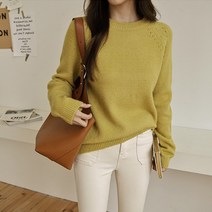 시크폭스 여성용 로파즈 스카시 라운드 니트