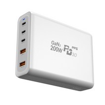 유엠투 접지 GAN 200W PD 5포트 PPS 멀티 고속충전기 GAN2-MAX220W, 화이트, 1개