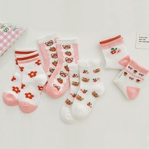 꼼지 여아용 S베리베어 양말 5종 세트