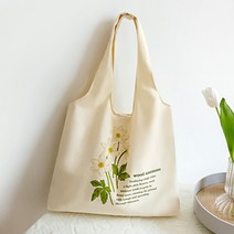 학생 캠퍼스 심플 에코 플라워 레트로 숄더백