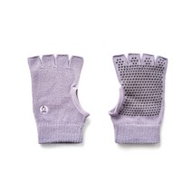 아사나 썸홀 하프 핑거 코튼 논슬립 미끄럼방지 요가 필라테스 헬스 장갑 양손 세트 2p, 위스테리아