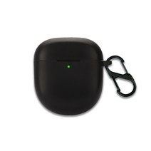BOSE QC 이어버드 2 전용 컬러 하우징 일체형 실리콘 슬림핏 케이스 + 카라비너, BLACK